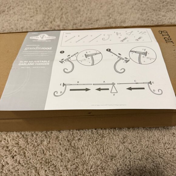 NIB Bronze Single Door Adjustable Garland Hanger - Picture 5 of 5